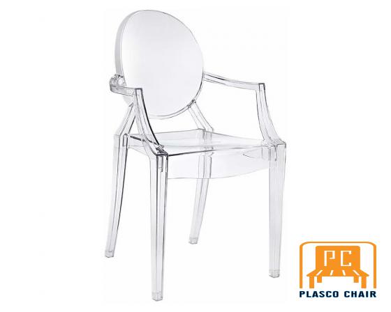 Transparent plastic chairs type traders